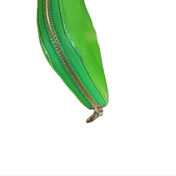 Tory Burch Lime Green Saffiano Leather Wallet - Picture 6 of 7